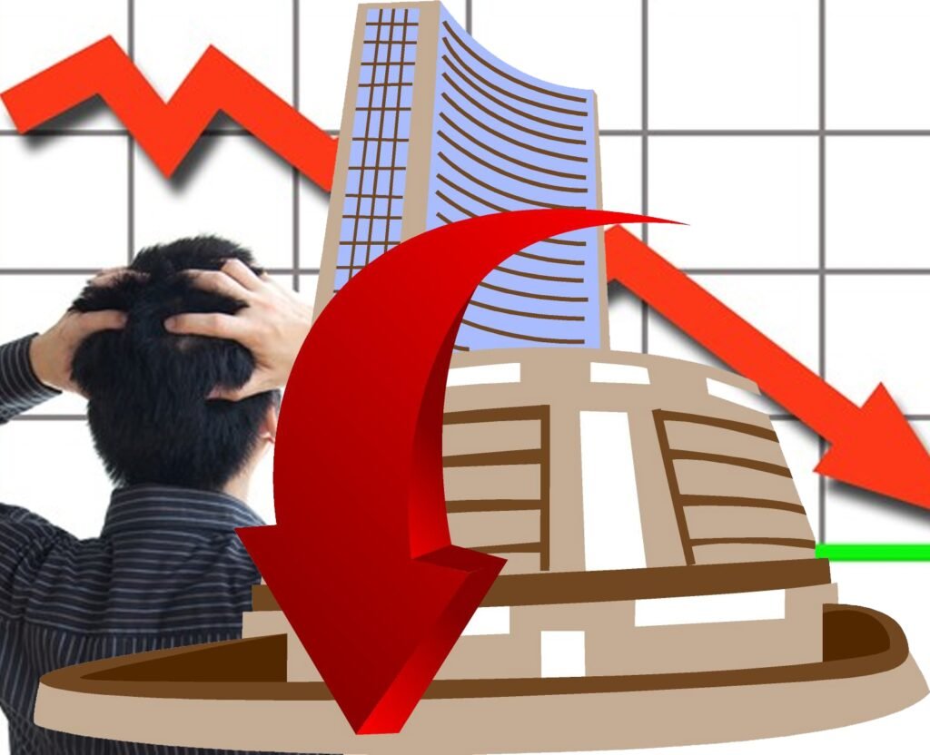 Stock market Down . (Infographics : Pinaki Paul)