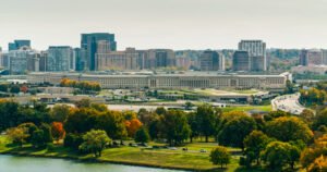 Low Aerial Shot of the Pentagon