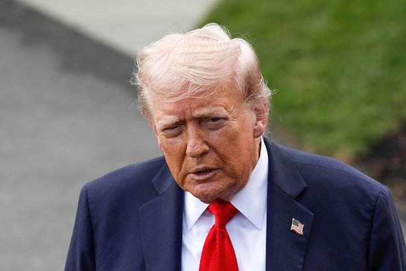 US President Donald Trump departs for White House to New York