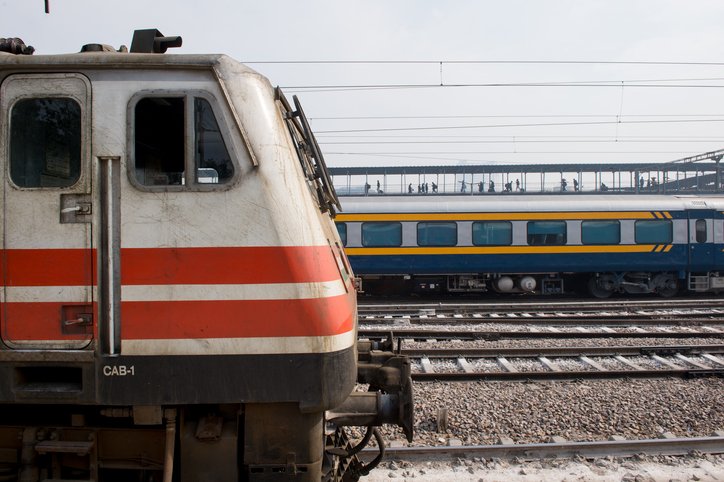 Train pulls into station