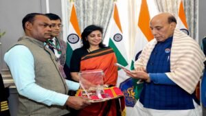 New Delhi: Rajnath Singh Pays Tribute on Armed Forces Flag Day