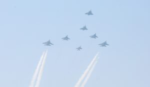 New Delhi: Aircraft Fly Past during Republic Day Rehearsal