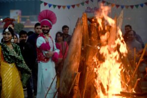 People Celebrate Lohri Festival