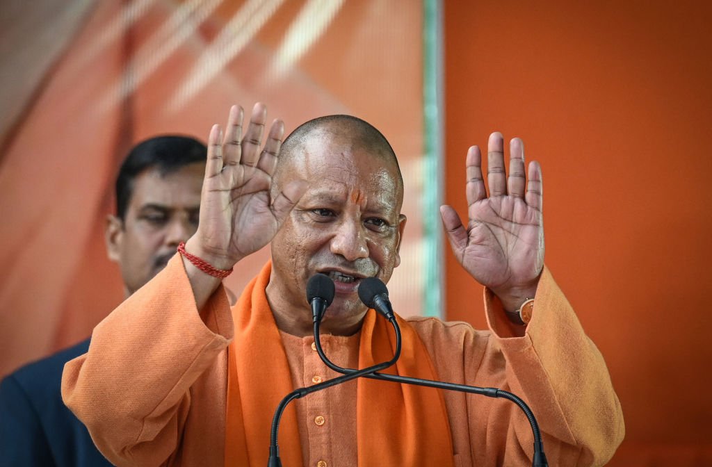 UP CM Yogi Adityanath Campaigns For BJP Candidate From Karol Bagh Dushyant Kumar Gautam