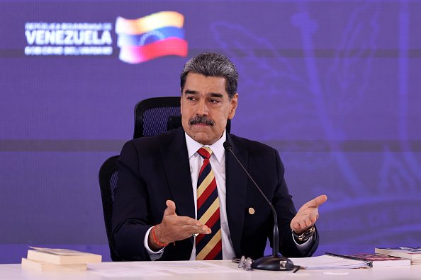Nicolas Maduro Addresses The Media In Caracas