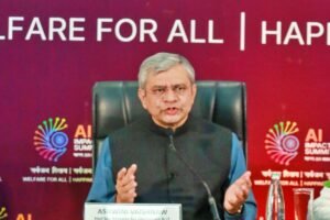New Delhi: Ashwini Vaishnaw addresses closing press briefing at AI Impact Summit