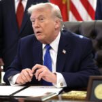 President Trump Signs Executive Order In The Oval Office