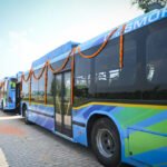 Delhi LG VK Saxena And Delhi Transport Minister Kailash Gahlot Flag Off 320 Electric Buses