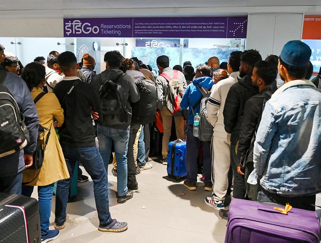 Passengers Stranded At Delhi IGI Airport Due To IndiGo Flight Cancellations
