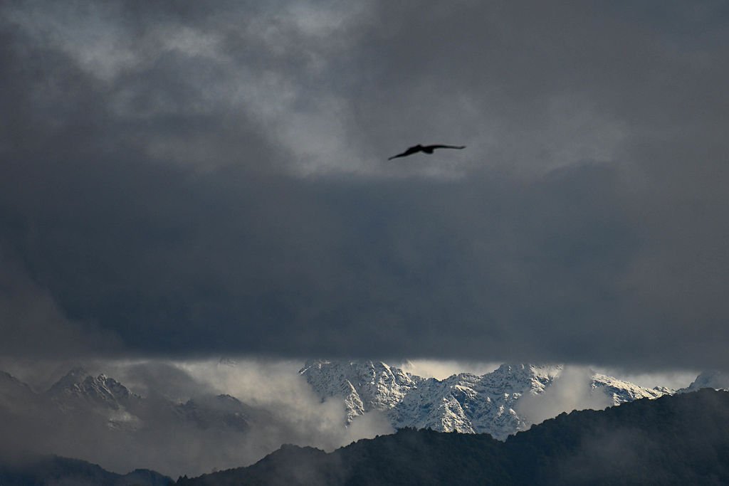 Himalayan Peaks Visible Over Kathmandu After Heavy Rain And Flooding In Nepal