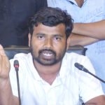 Student leader Ravindra Paswan speaks to media
