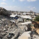 Metal From Destroyed Gaza Homes Recycled To Make Refugee Tents